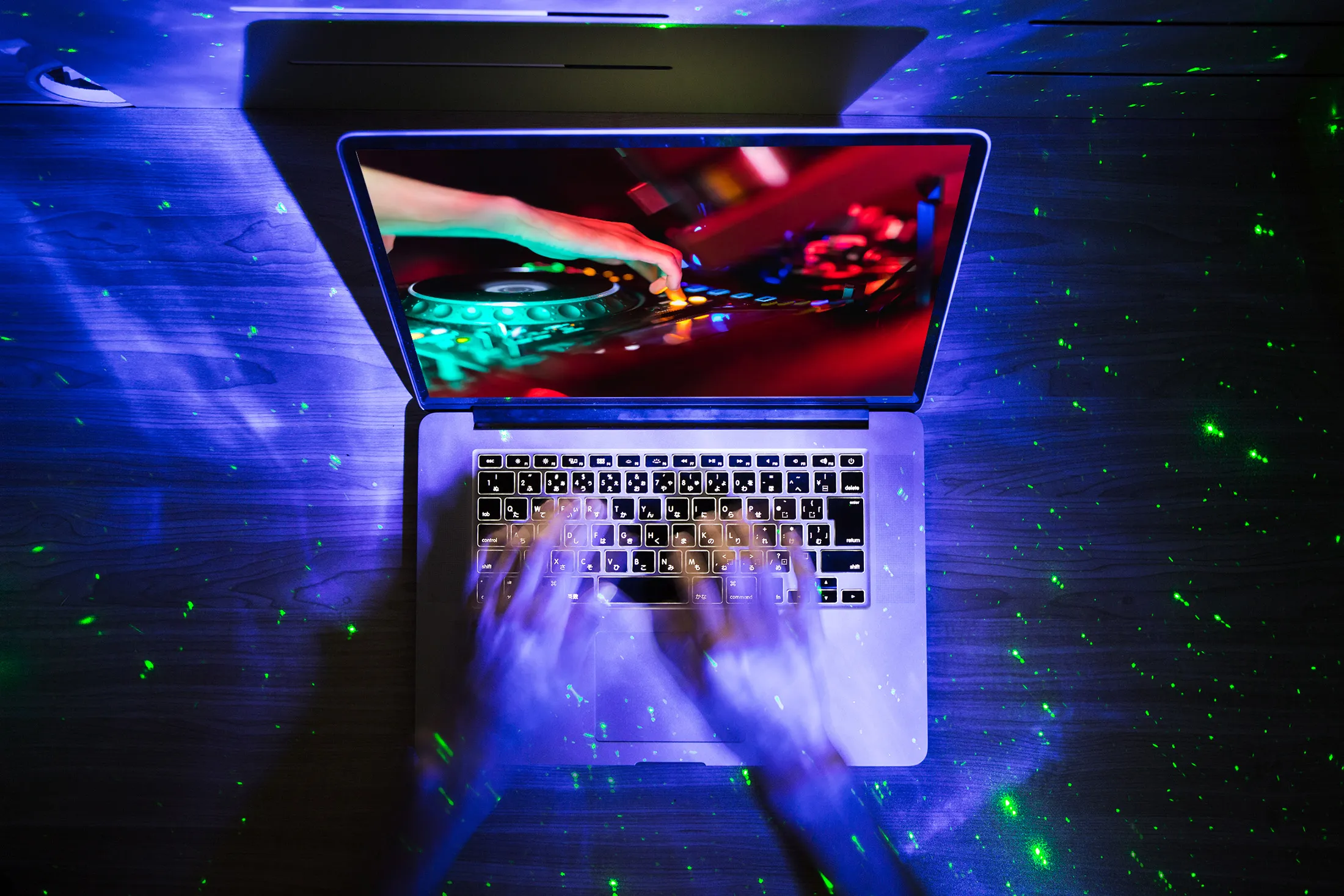 Businessman using laptop