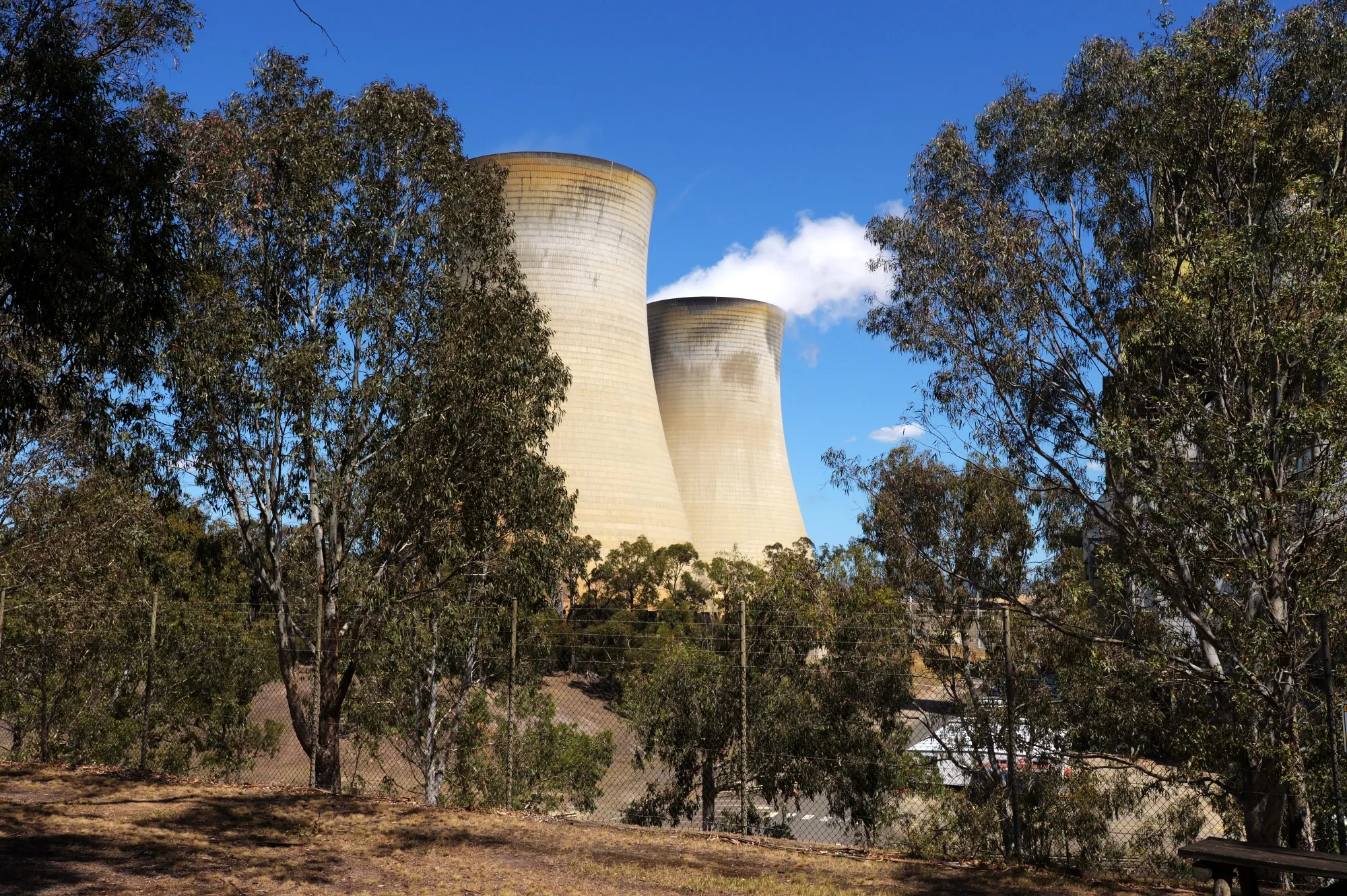Emissions billow from cooling towers in&nbsp;Australia.