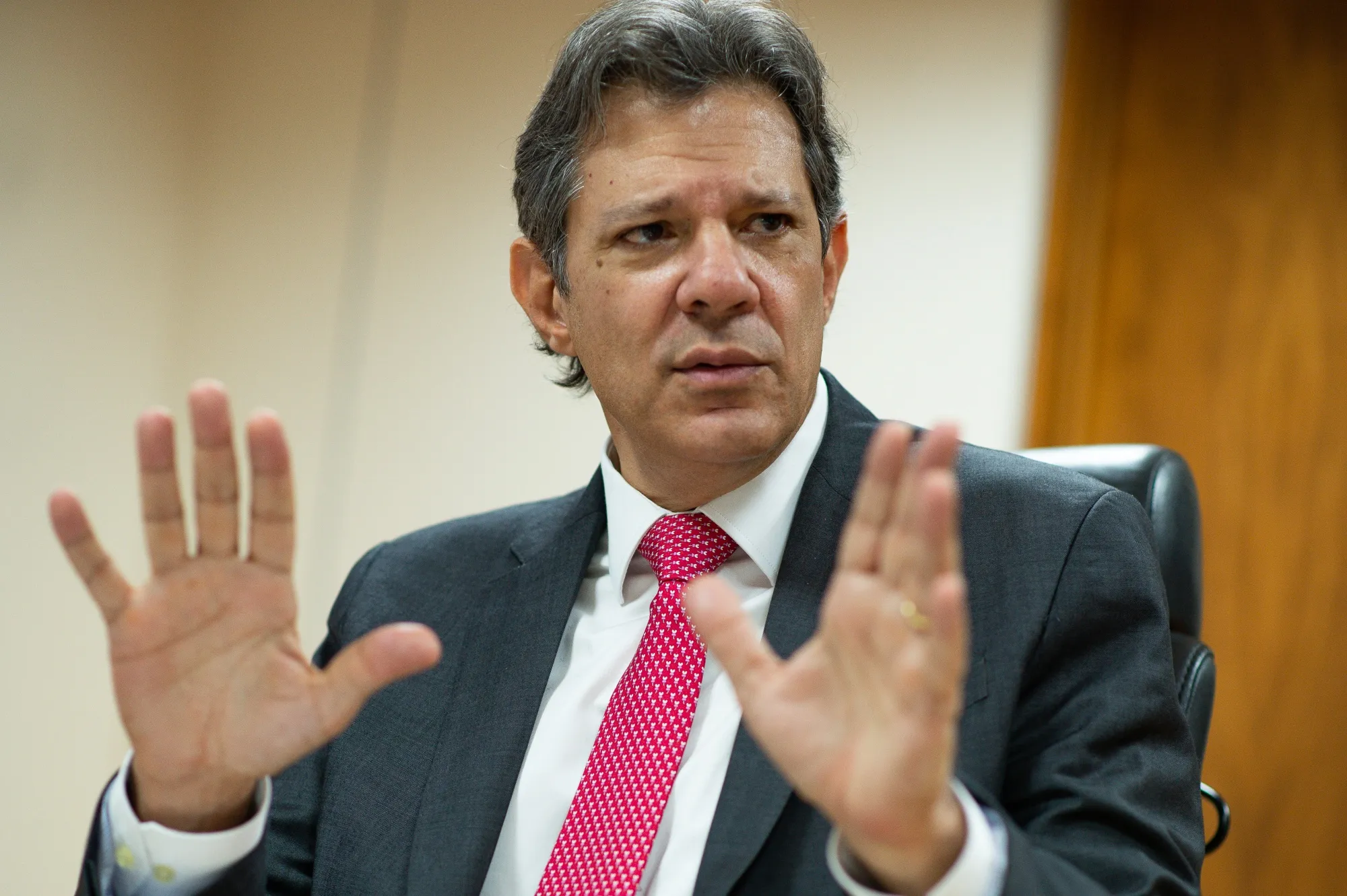 Fernando Haddad, Brazil’s finance minister, during an interview in Brasilia, Brazil, on Tuesday, April 4, 2023. 