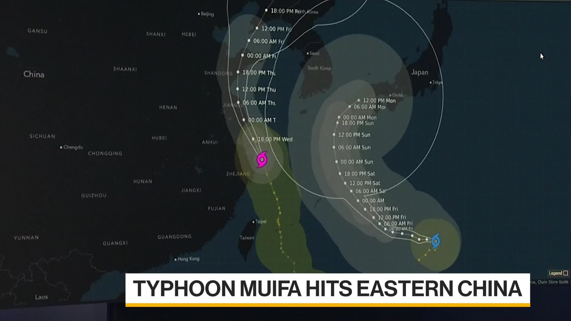 Watch Typhoon Muifa Hits Eastern China - Bloomberg