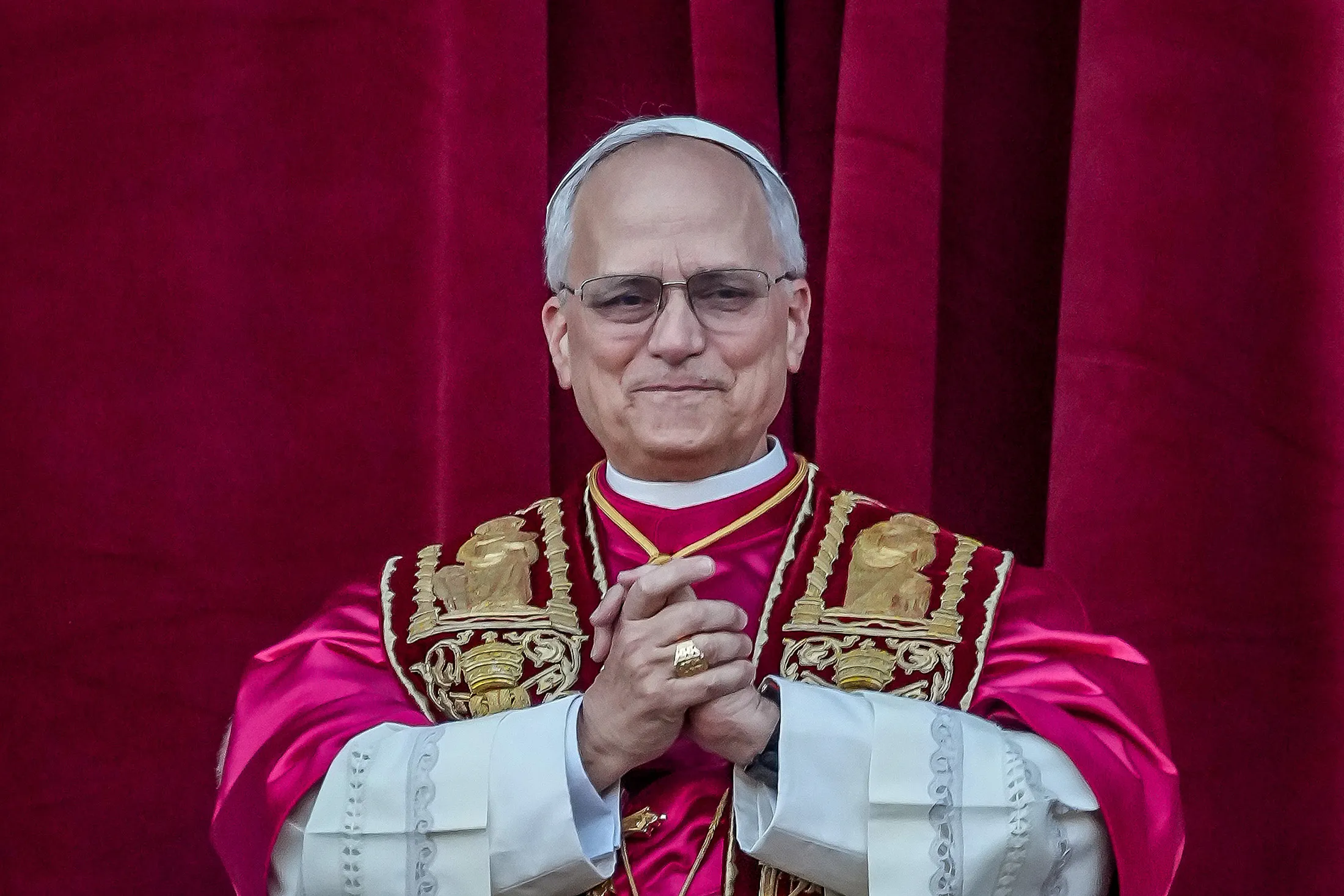 Pope Leo XIV at the Vatican balcony on May 8, 2025.