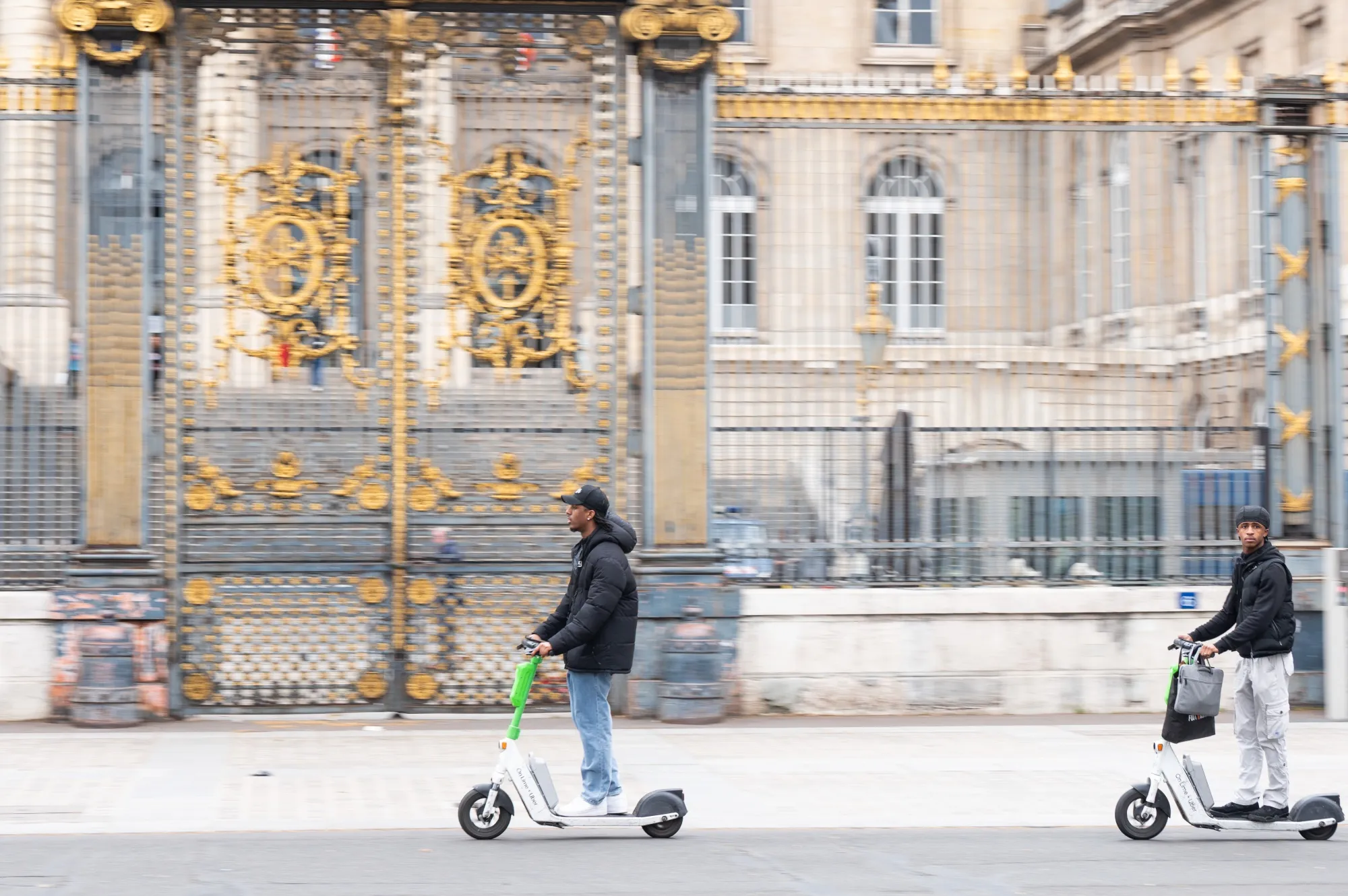 Riders on Lime e-scooters in Paris in March. Voters decided to oust e-scooters in a referendum on Sunday.