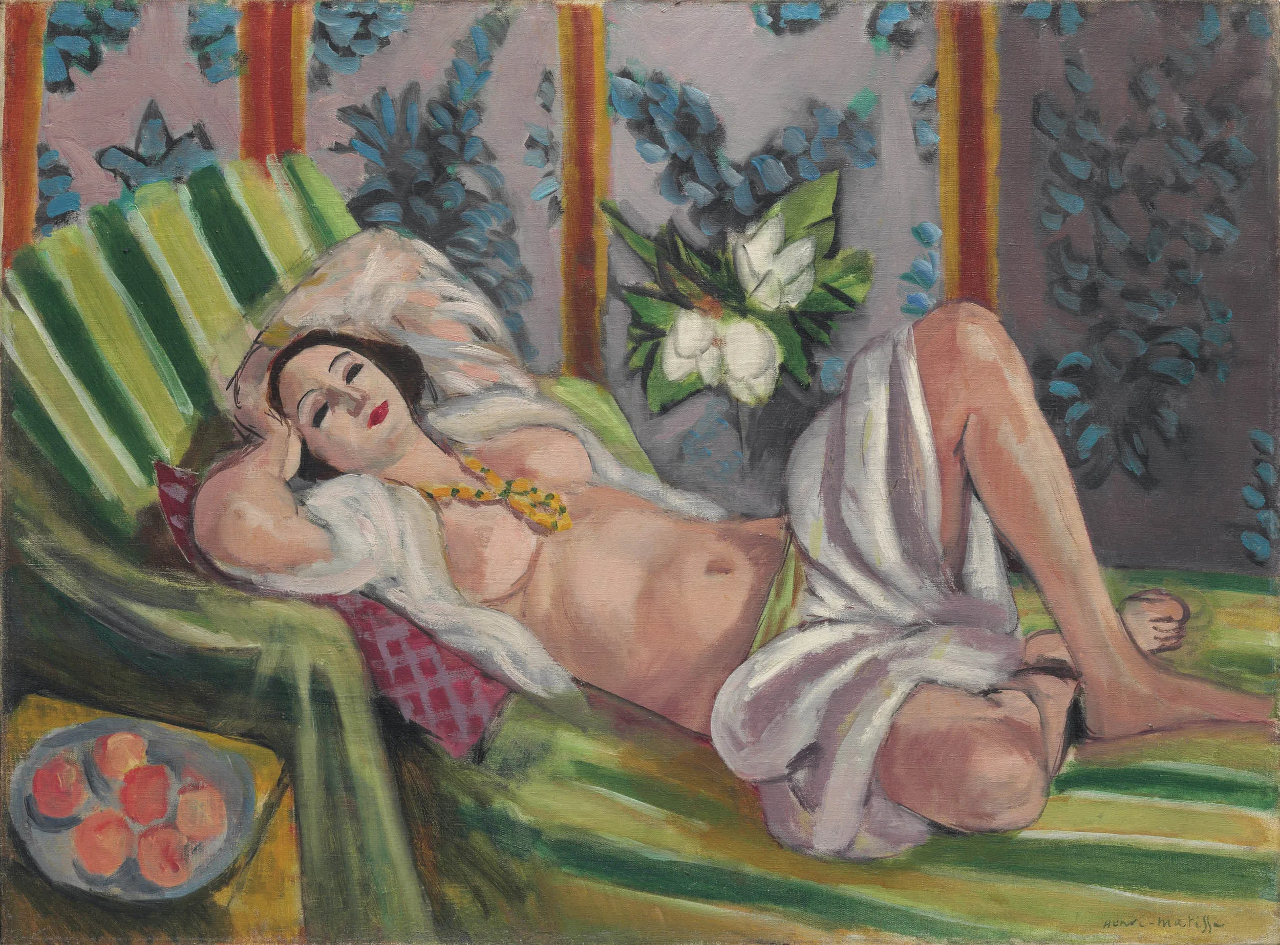 Henri Matisse’s Odalisque Couchée aux Magnolias (Odalisque Lying With Magnolias), 1923.