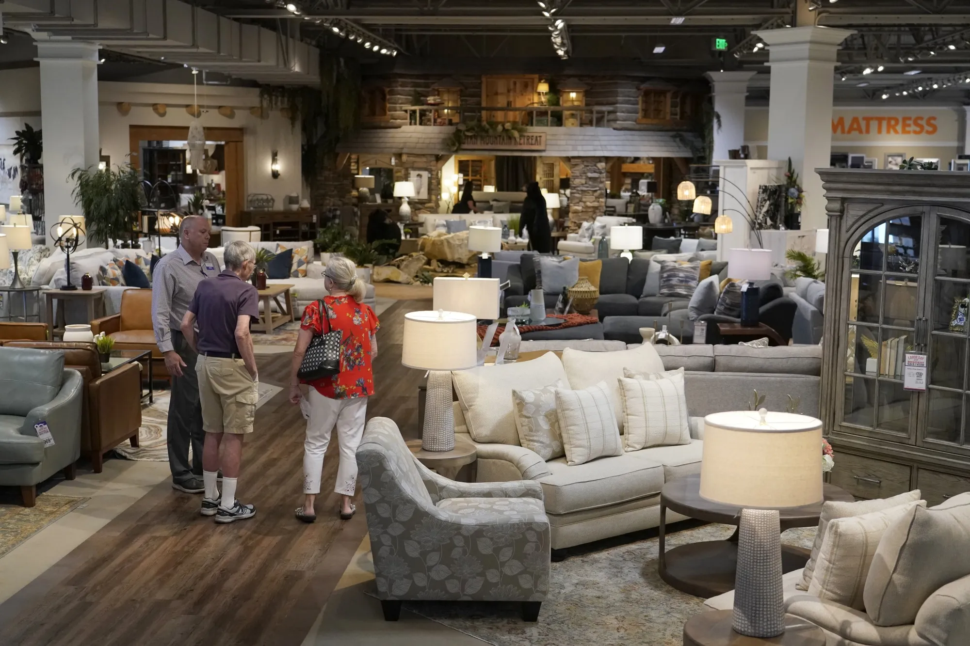 Furniture on display at a&nbsp;home furnishings store in Draper, Utah.