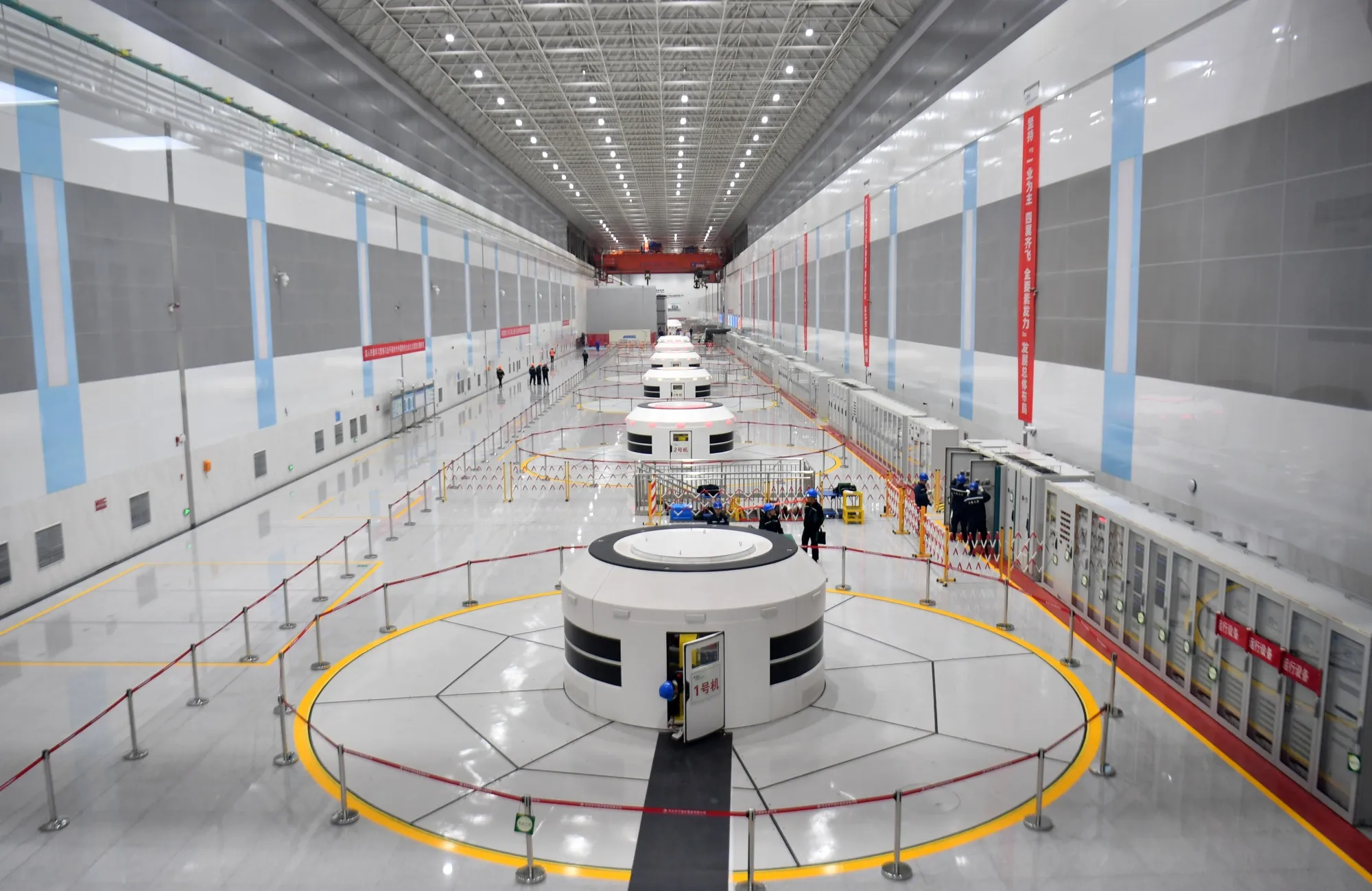 A pumped storage power station in Fengning, Hebei Province, China.