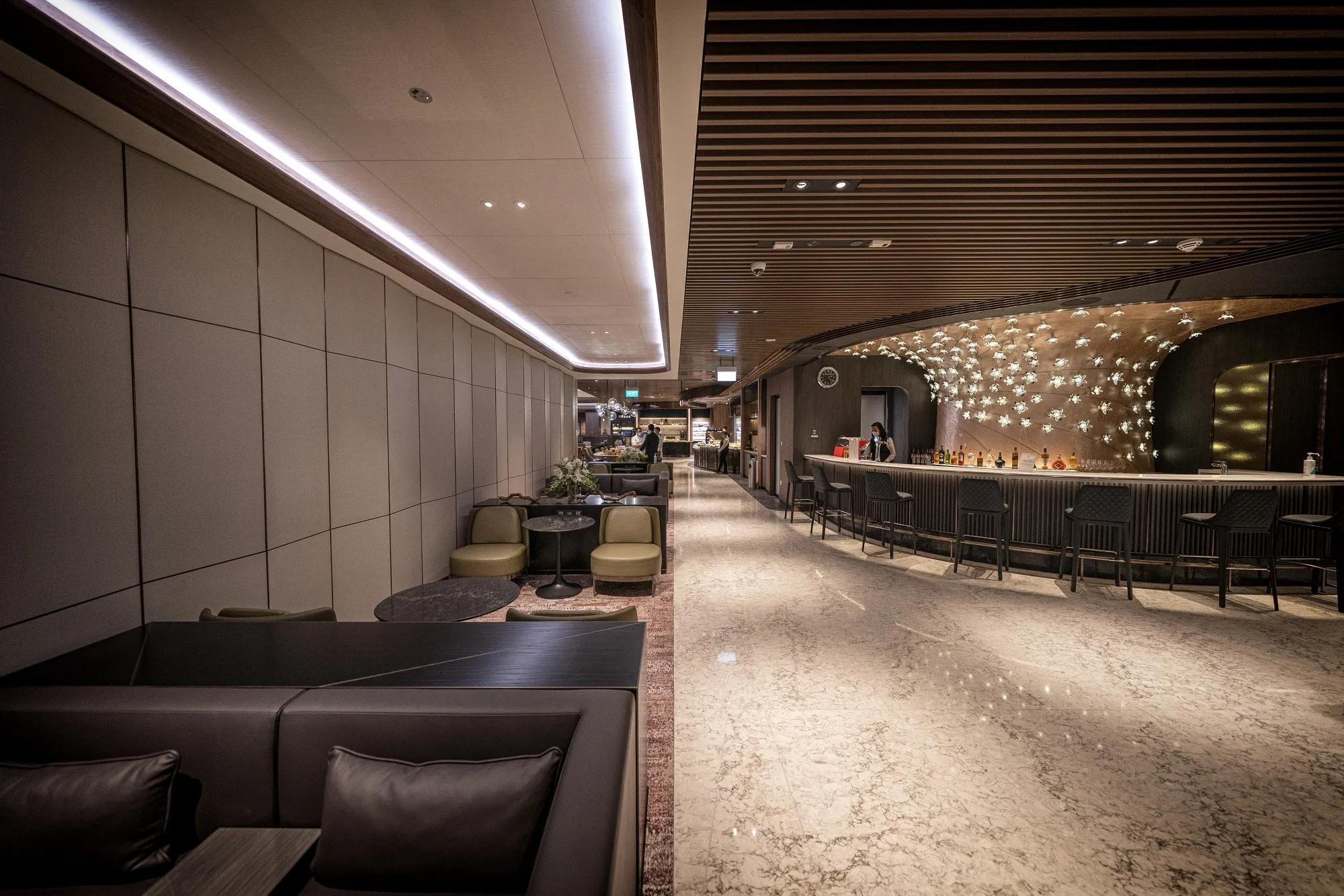 The SilverKris lounge at Changi Airport in Singapore.