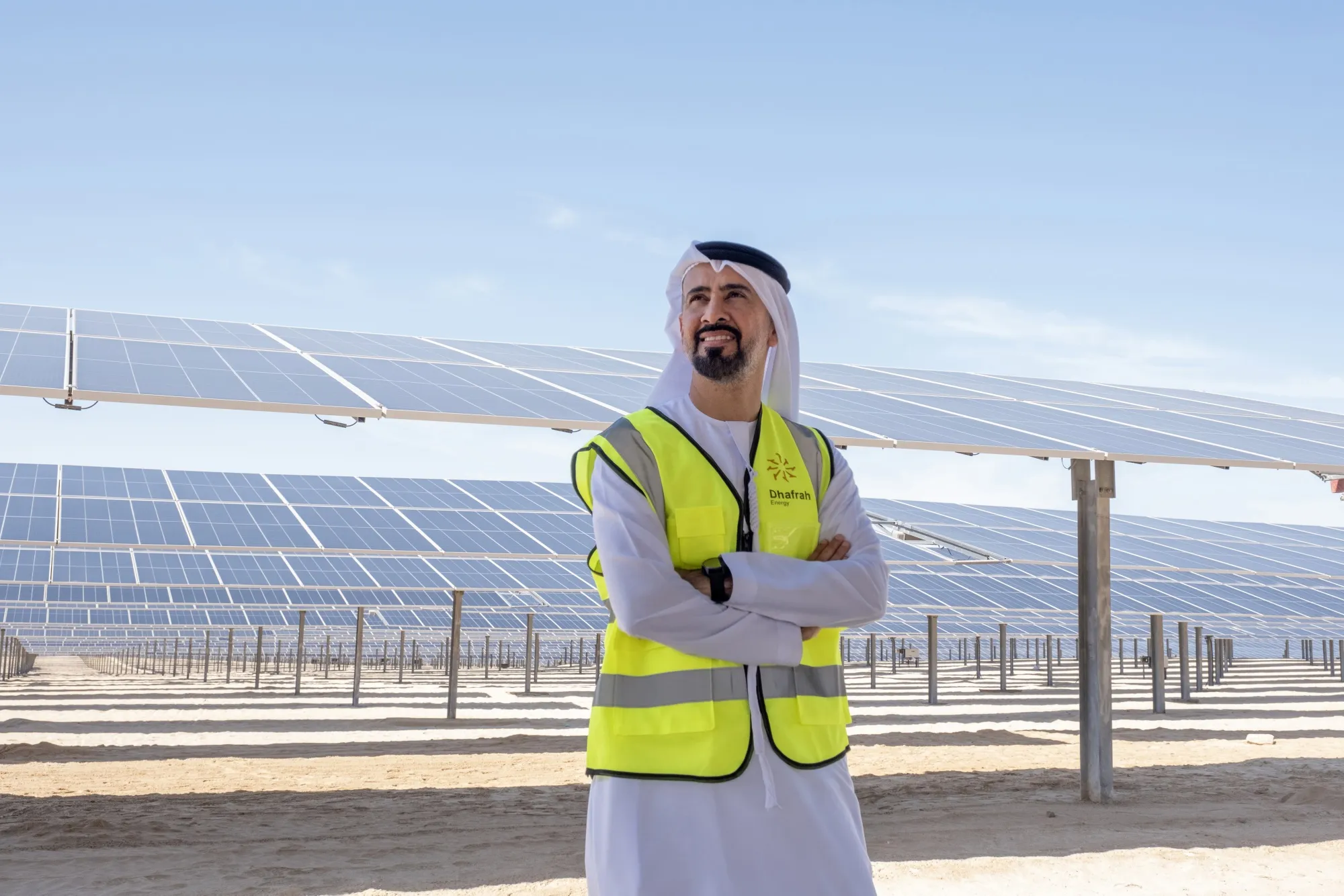 Abdulaziz Alobaidli, chief operating officer of Masdar, at the Dhafra solar power plant near Abu Dhabi, United Arab Emirates.