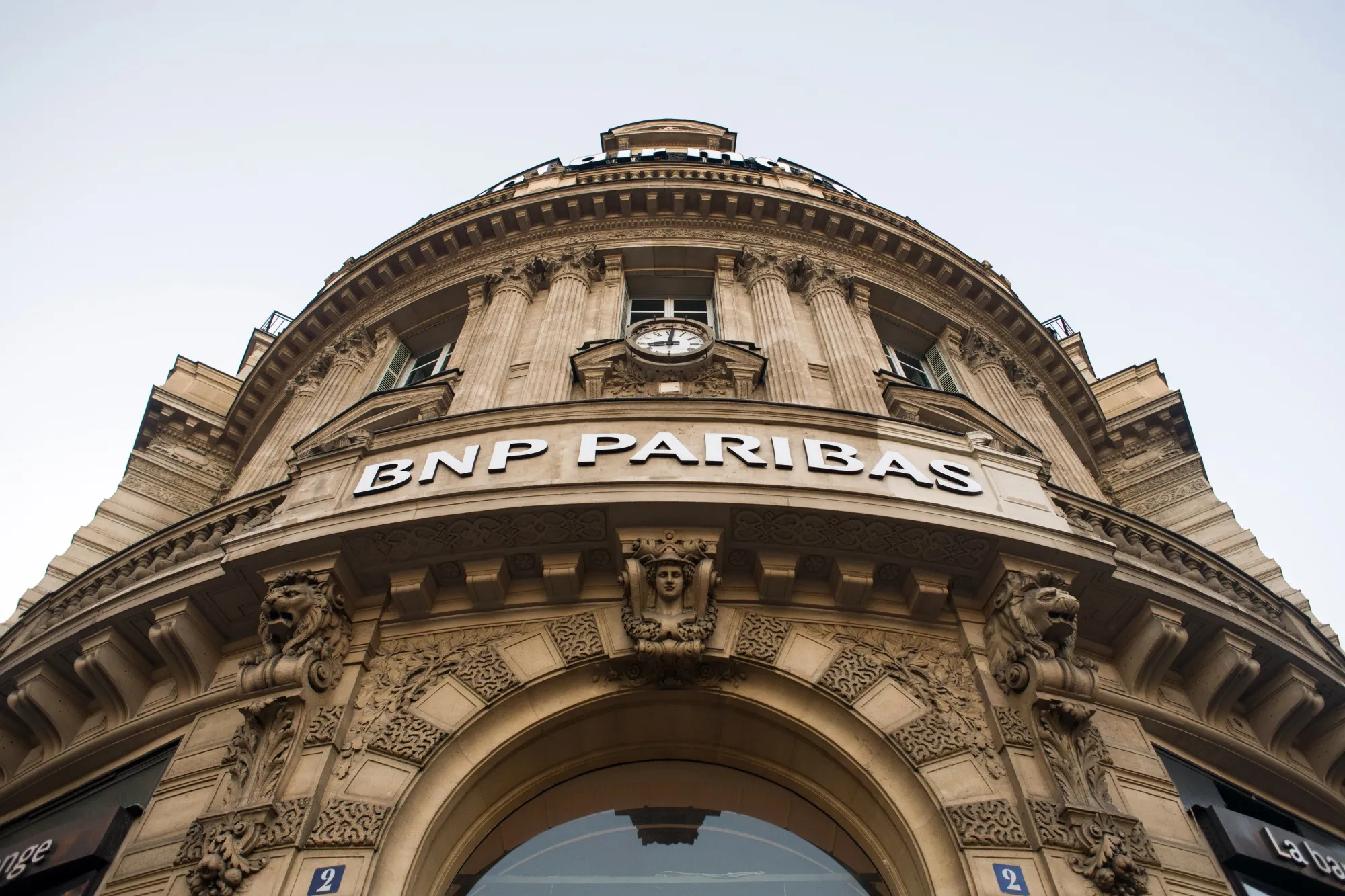 A BNP Paribas SA bank branch in&nbsp;Paris.