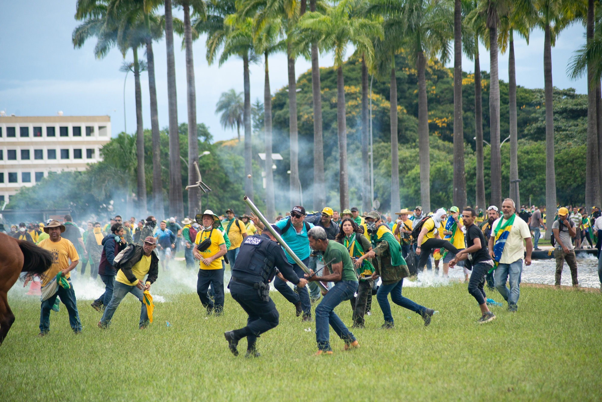 Bolsonaro supporters storm congress grounds