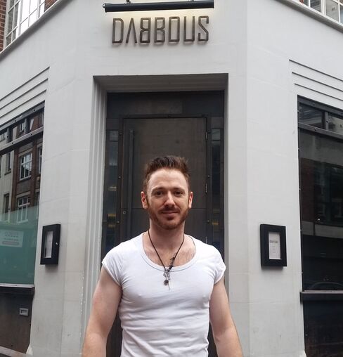 Ollie Dabbous outside his eponymous restaurant.