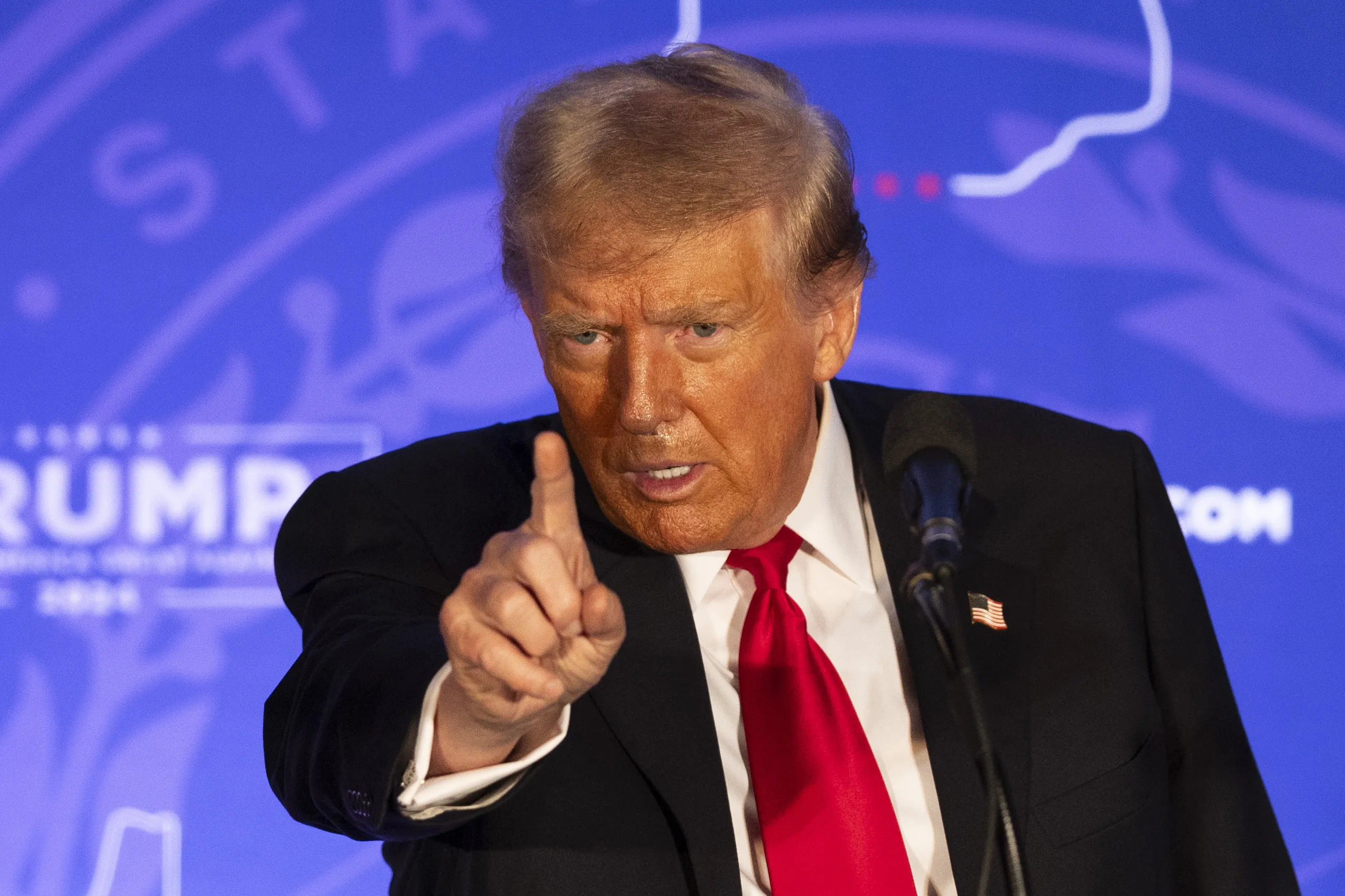 Former President Donald Trump, at a campaign event last month, risks losing support if convicted in a criminal case.