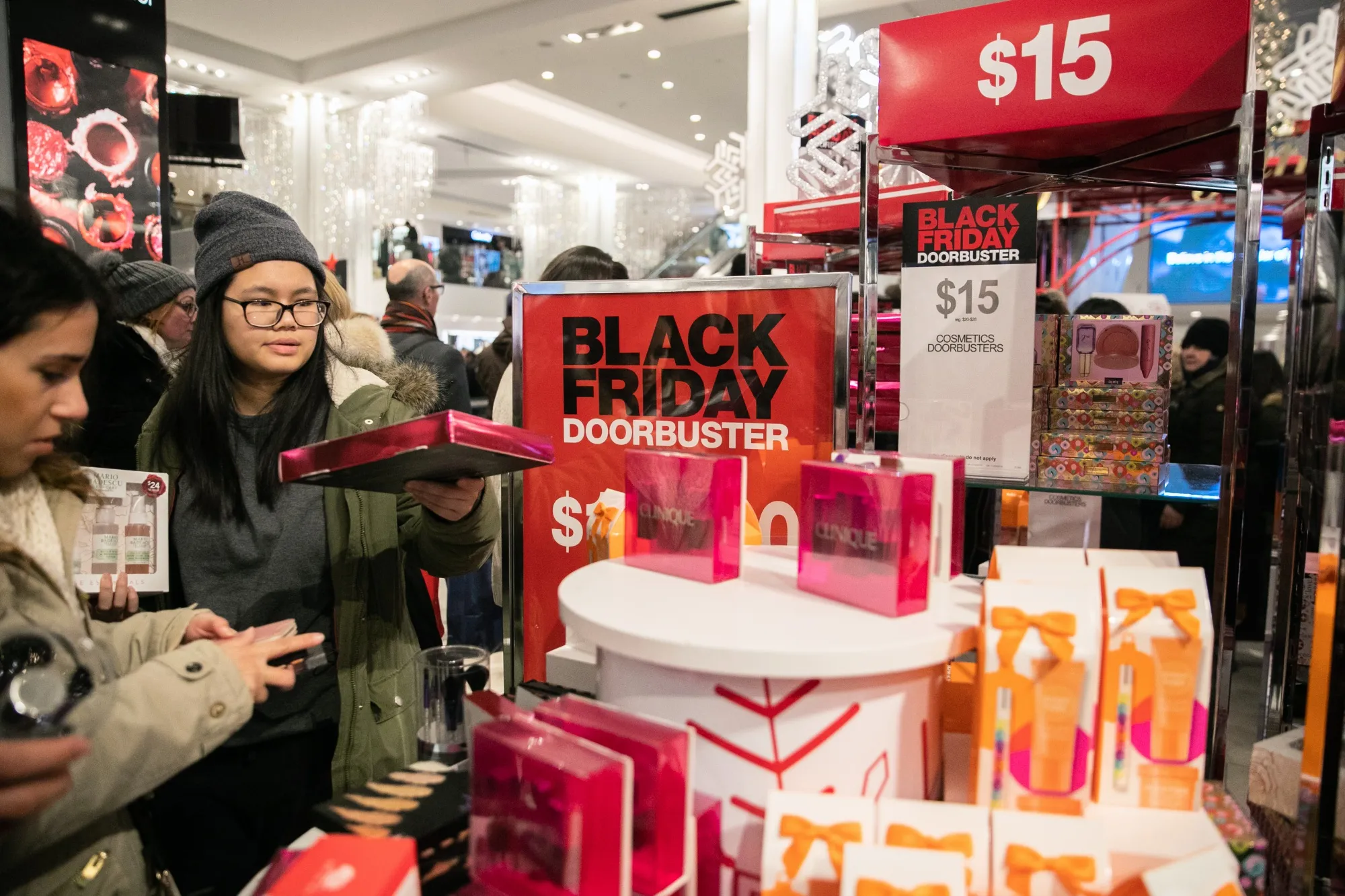 Shoppers At Macy's Inc. Herald Square For Black Friday Sales 