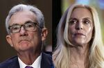 Jerome Powell, left, and Lael Brainard