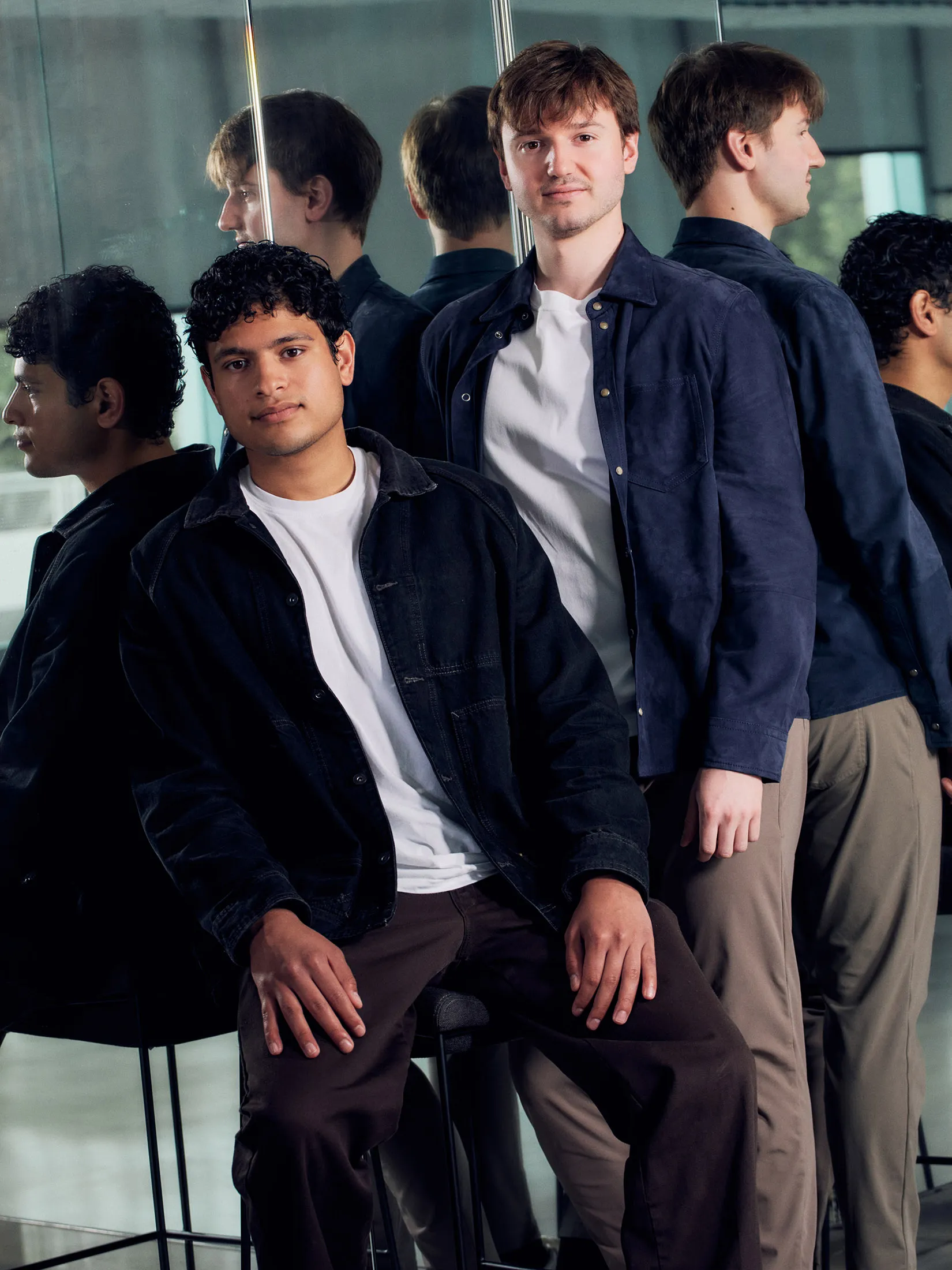 Mercor co-founders Adarsh Hiremath and Brendan Foody in San Francisco.