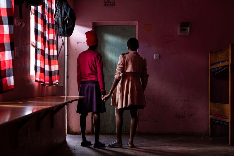 Purity and Lucy at the safe house in Narok County, Kenya.