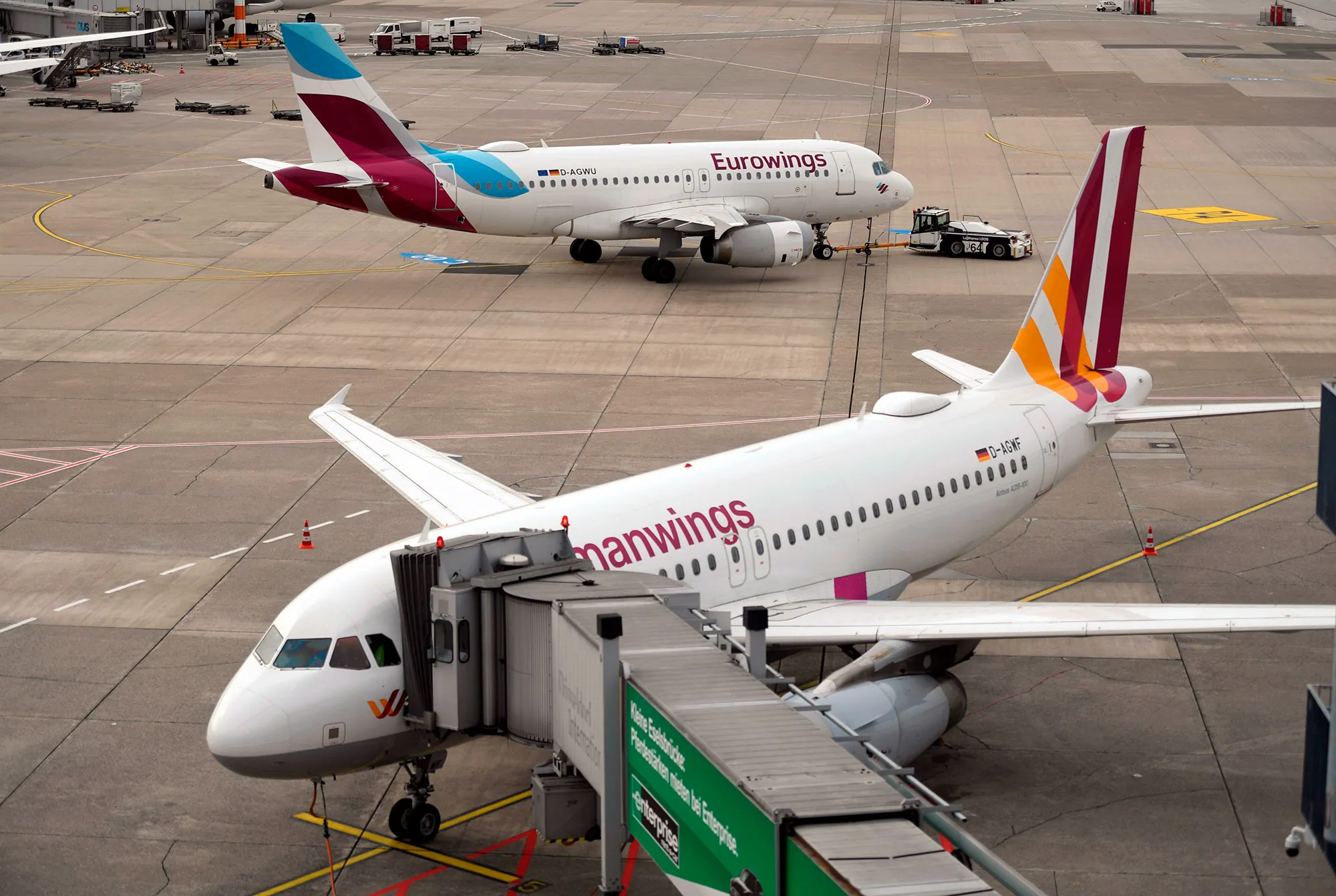 Germanwings and Eurowings airplane,&nbsp;Duesseldorf.