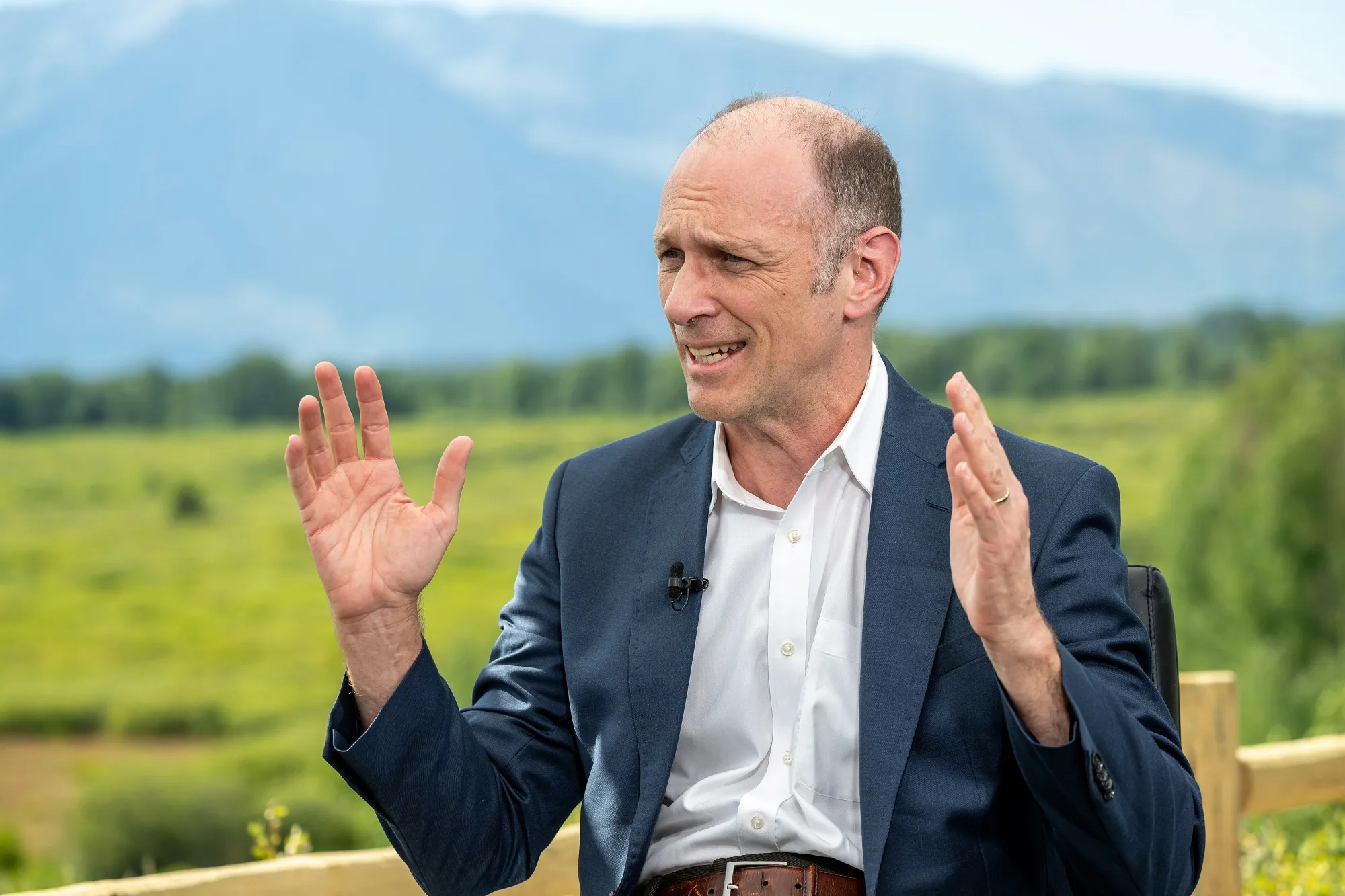 Chicago Fed President Austan Goolsbee&nbsp;at the Jackson Hole Economic Policy Symposium on&nbsp;Aug. 21.