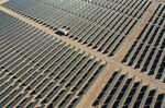 Photovoltaic panels at a solar farm&nbsp;in Calipatria, California.