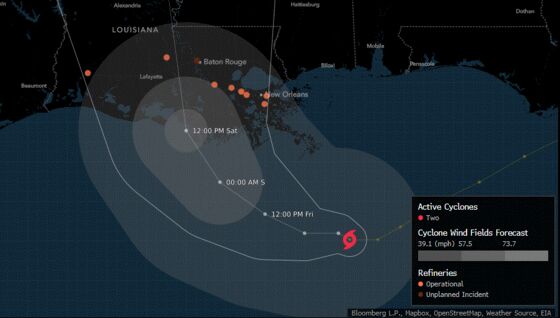 Tropical Storm Races Toward Louisiana, Curbing Oil Output