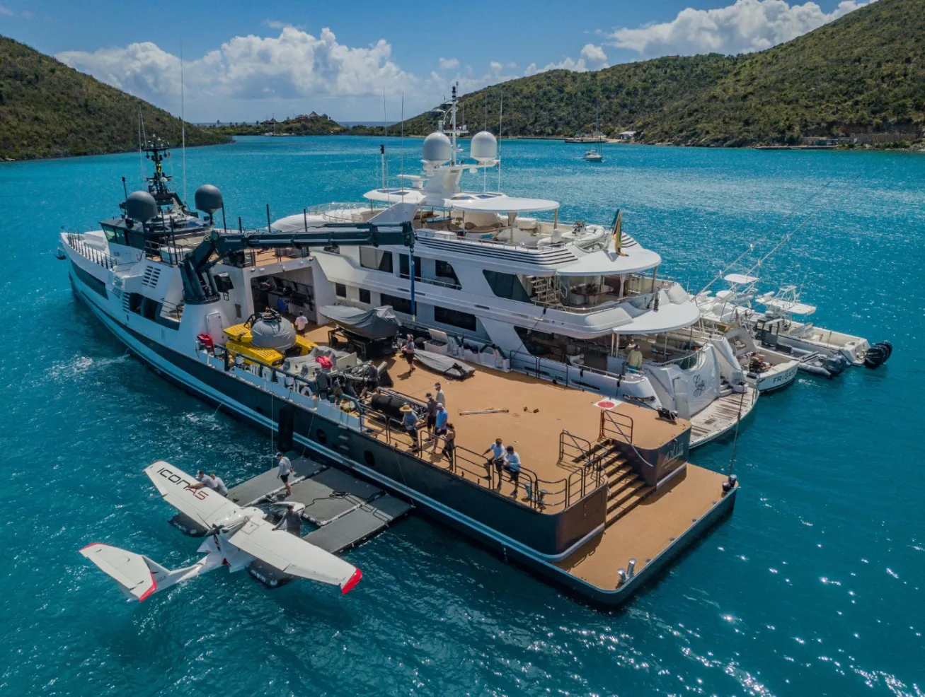 AXIS, a 55.3-meter support yacht built by Damen.