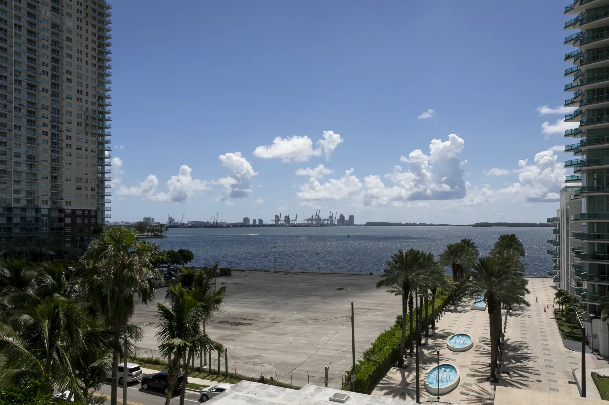 The lot for the tower on Brickell Bay Drive in Miami, Florida.