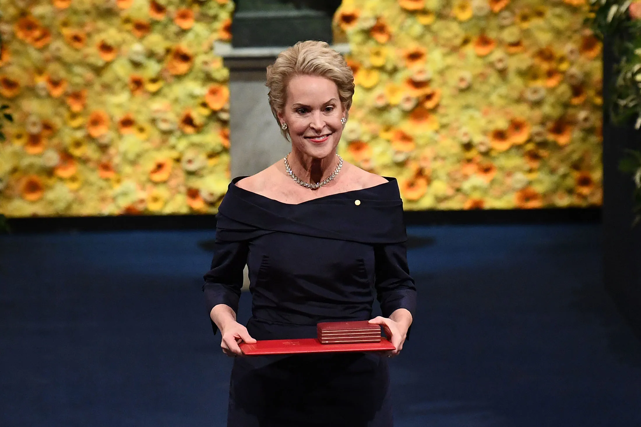 Frances Arnold&nbsp;during the&nbsp;Nobel Prize award ceremony in Stockholm on Dec. 10, 2018.