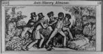 An 1839 woodcut depicts a slave patrol capturing a fugitive.
