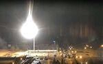 This image made from a video released by the Zaporizhzhia nuclear power plant shows bright flaring object landing on the grounds of the plant in Enerhodar, Ukraine on March 4.