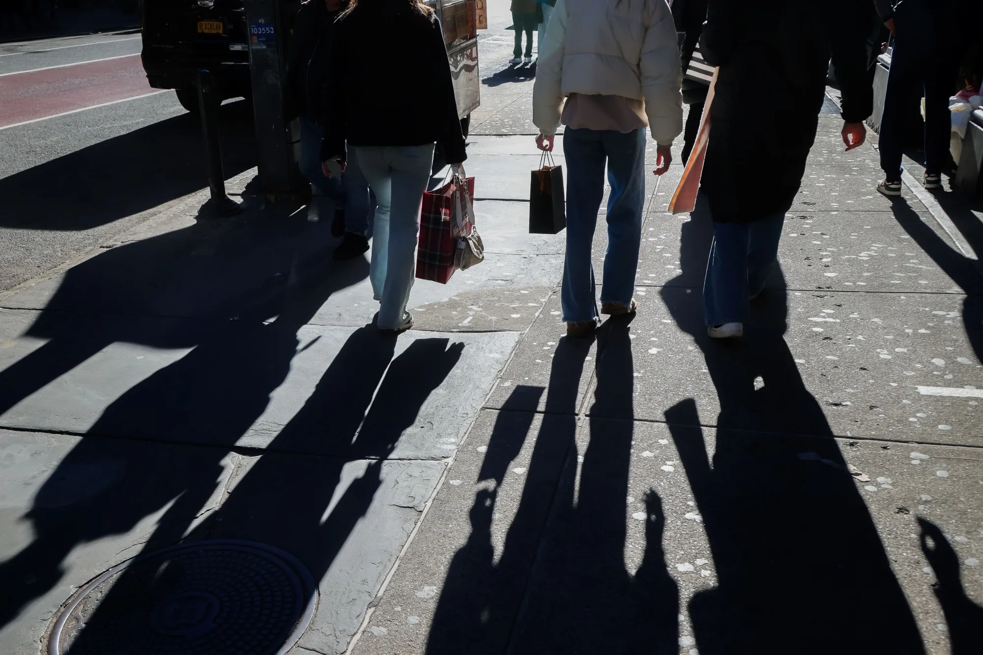 Shoppers in&nbsp;New York.