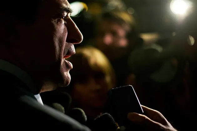 Congressman Darrell Issa talks with reporters after a meeting in Washington on Sept. 28, 2013