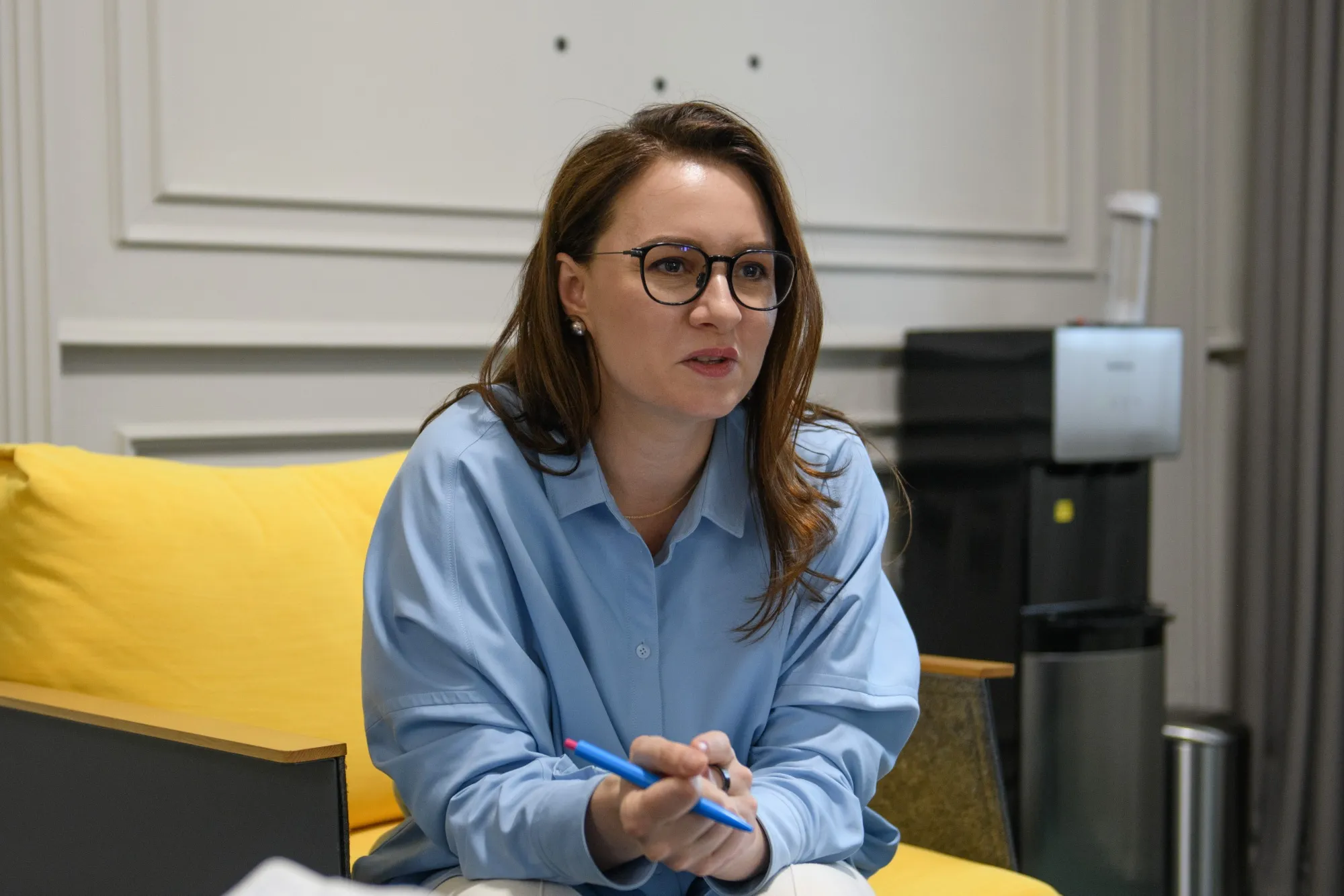 Yuliia Svyrydenko, Ukraine's prime minister, during an interview in Kyiv, Ukraine, on Sunday, July 20, 2025.&nbsp;