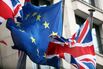European Union Flags And Union Flags Flying Together As Brexit Vote Date May Be Decided This Week