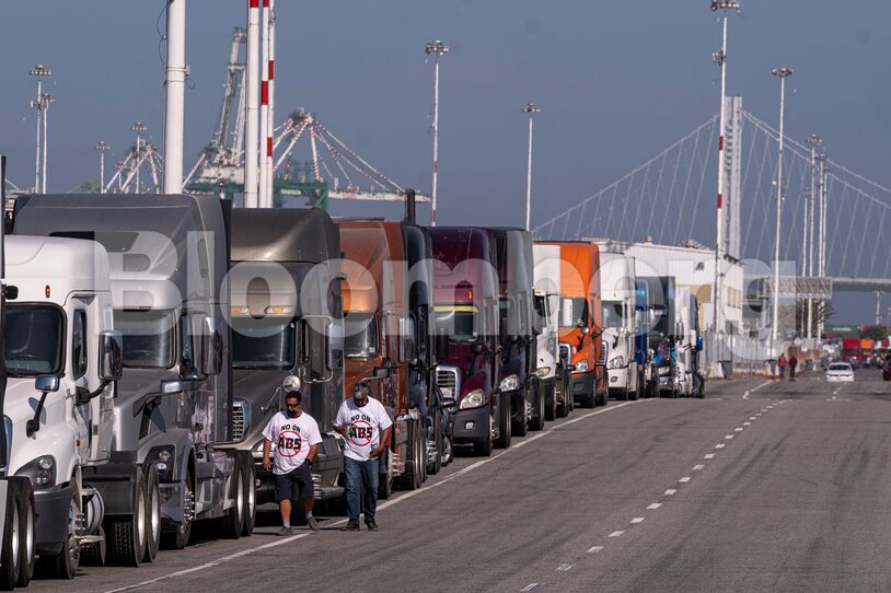 Truckers Protest California Gig-Work Law