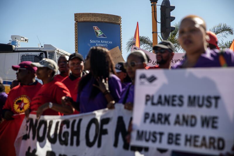 SAFRICA-TRANSPORT-SAA-STRIKE