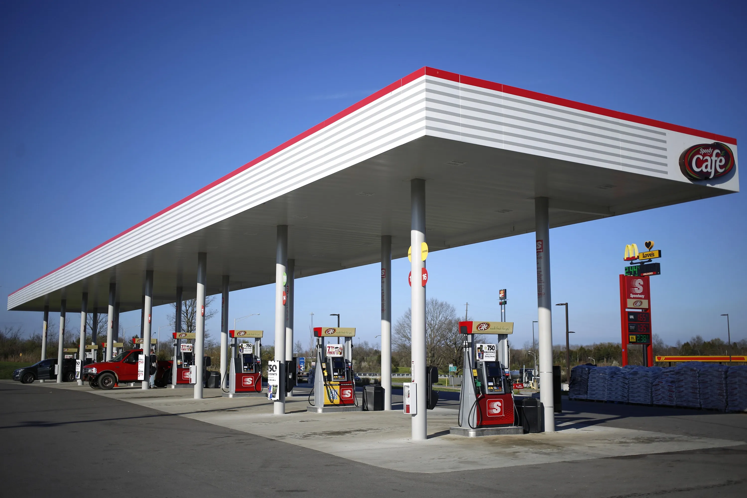 A slump at the pump.