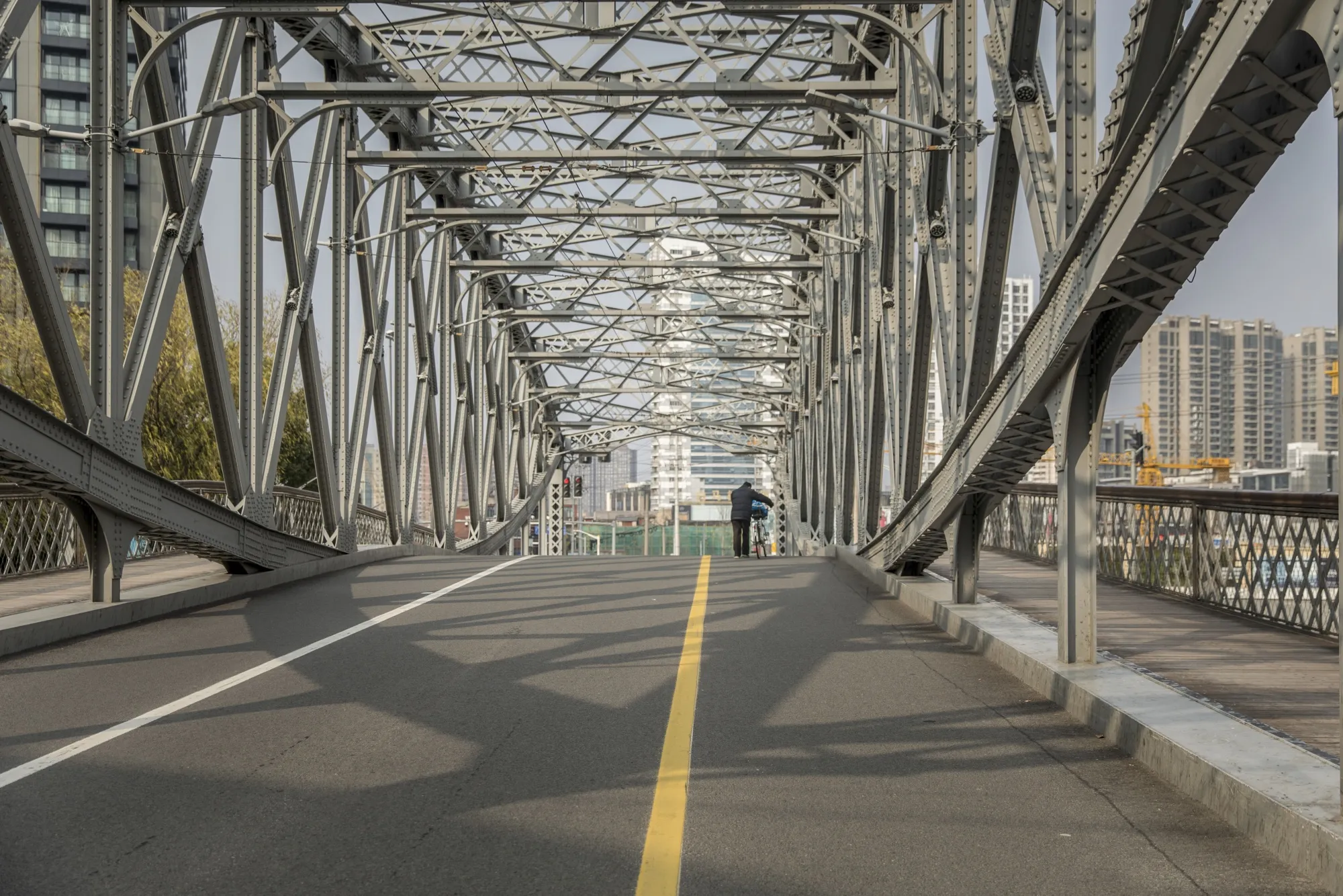 Bridge over Suzhou Creek near the Bund in Shanghai.