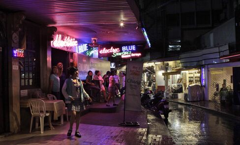 The Patpong red light district in Thailand.