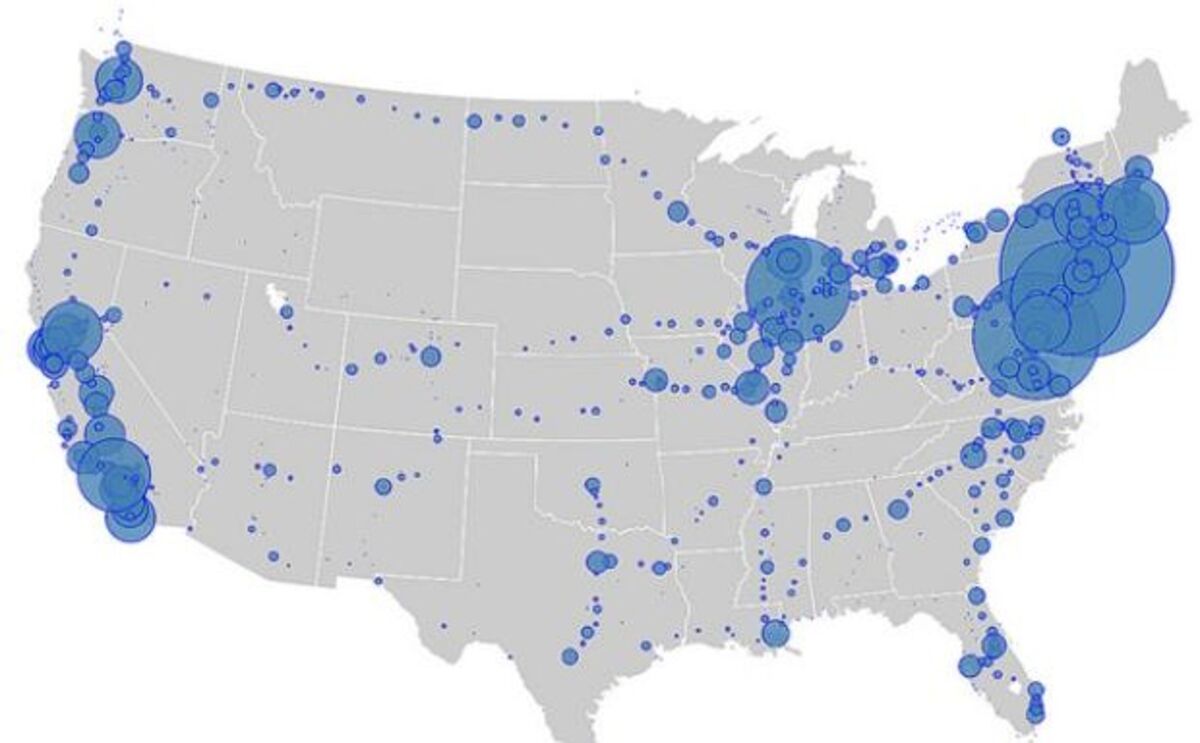 Visualizing How Poorly Amtrak's Route Network Serves Most Of The U.s 