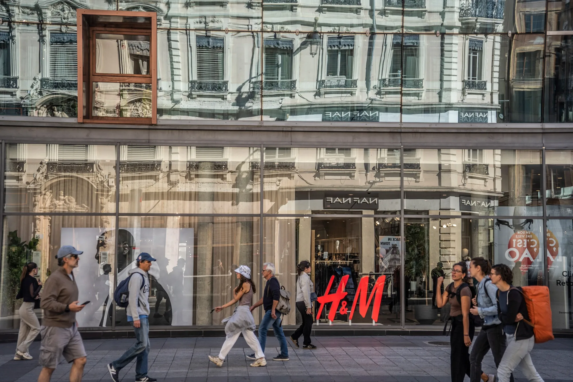 Shoppers in Lyon.