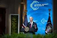President Biden Participates In Virtual Leaders Summit On Climate