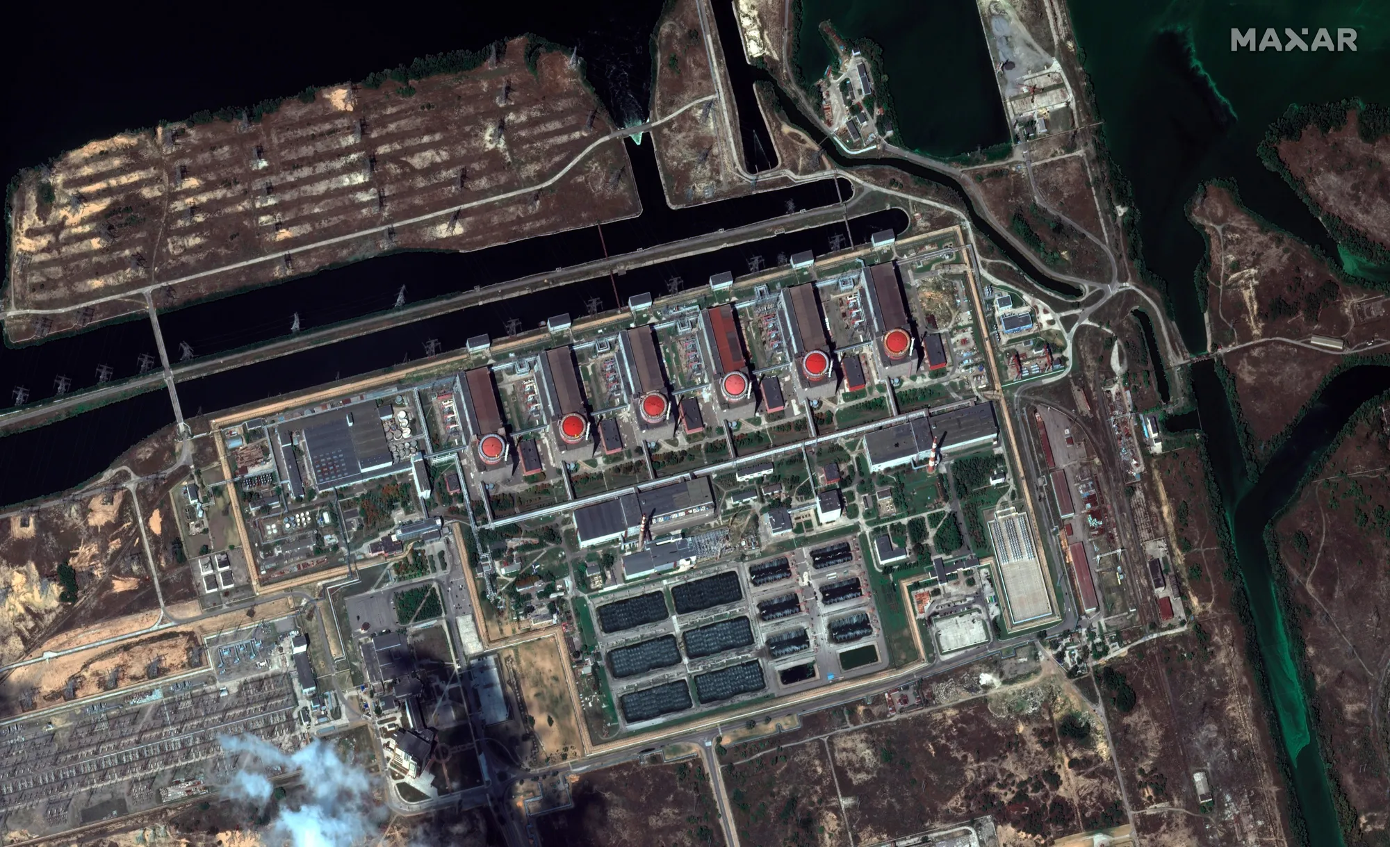 The Zaporizhzhia nuclear plant in Russian occupied Ukraine, on Aug. 19.