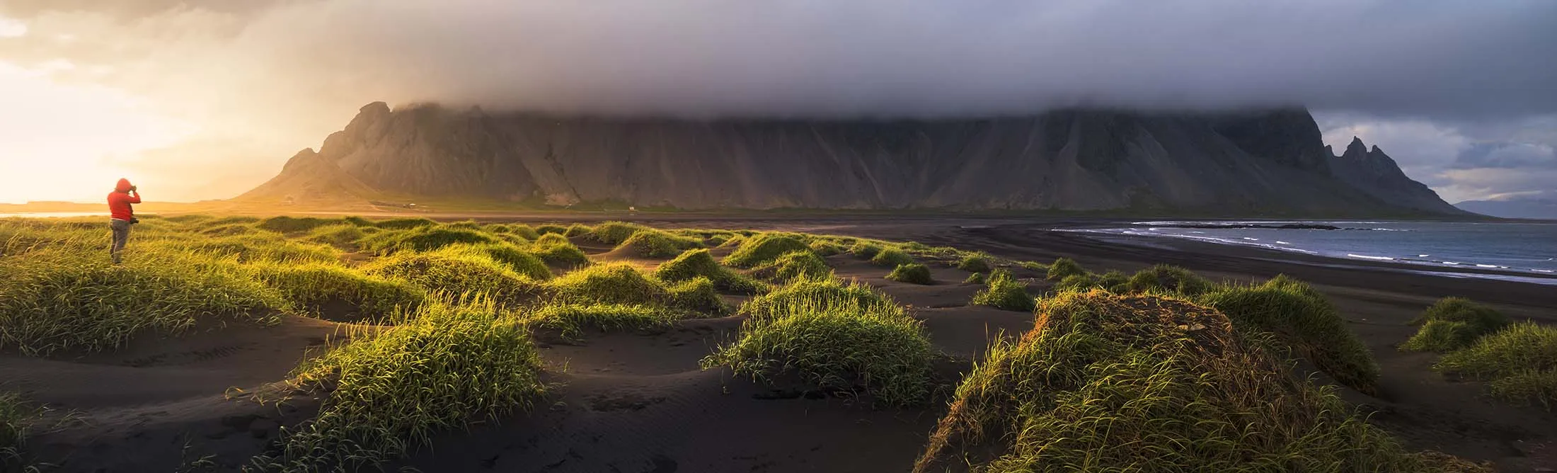 Summer in Vesturhorn, on the southeast coast of Iceland.