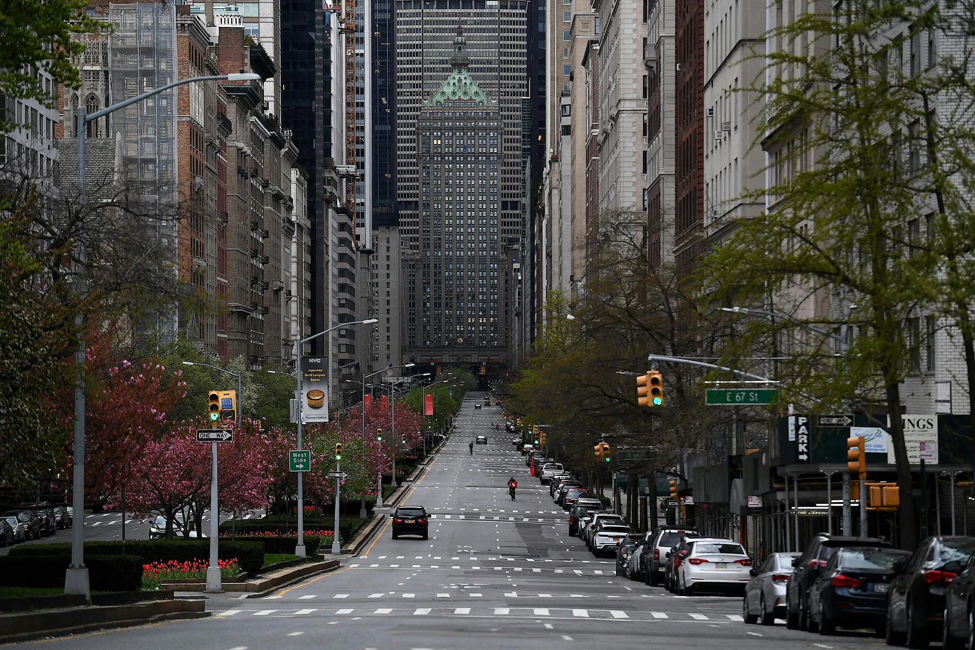 An empty Park&nbsp;Avenue in New York City, U.S.