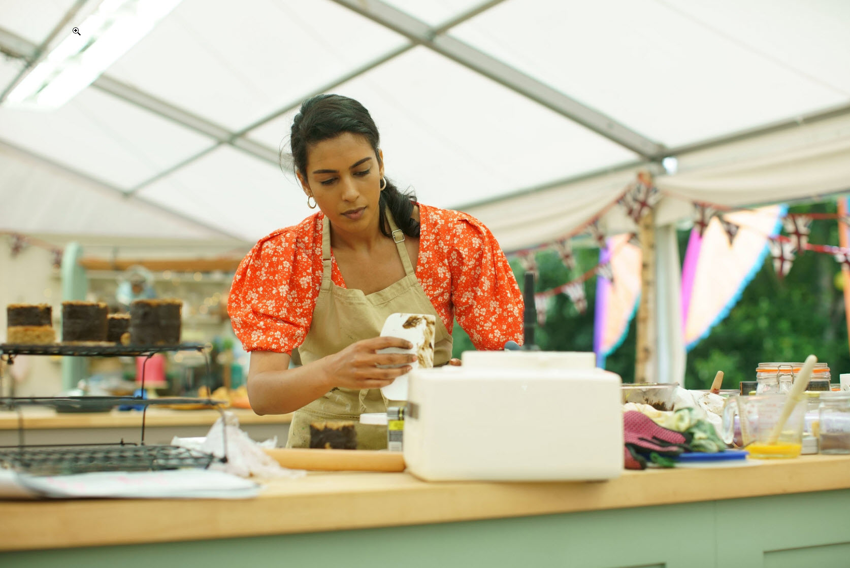 Crystelle Pereira in the “Great British Bake Off”