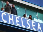 Roman Abramovich applauds from the stand during a Chelsea match at Stamford Bridge in London.