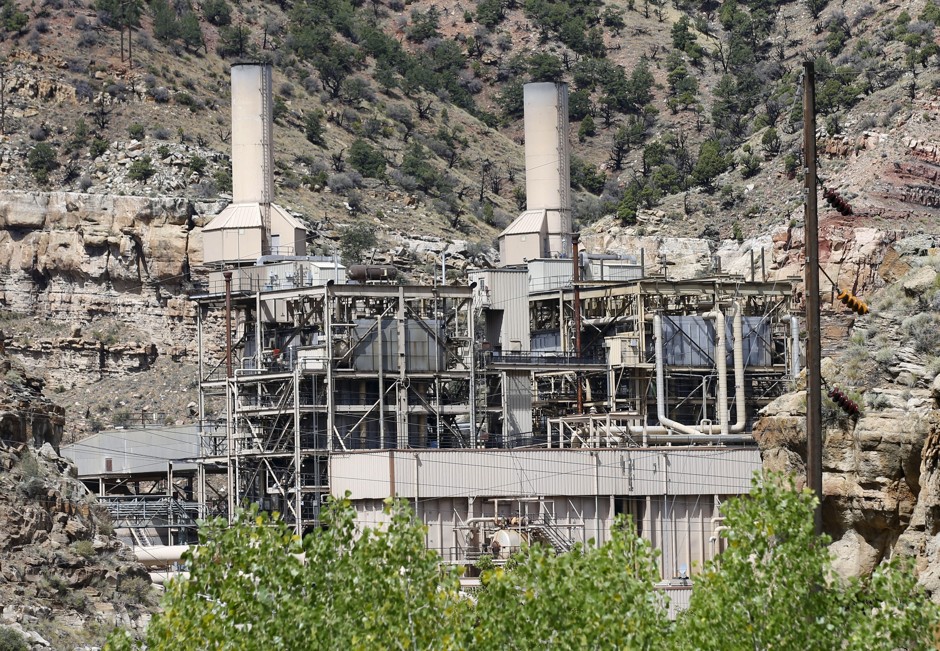 The coal-fired Castle Gate Power Plant sits idle and is no longer producing electricity outside Helper, Utah on August 3, 2015. The plant was closed in the Spring of 2015 in anticipation of new EPA regulations. 