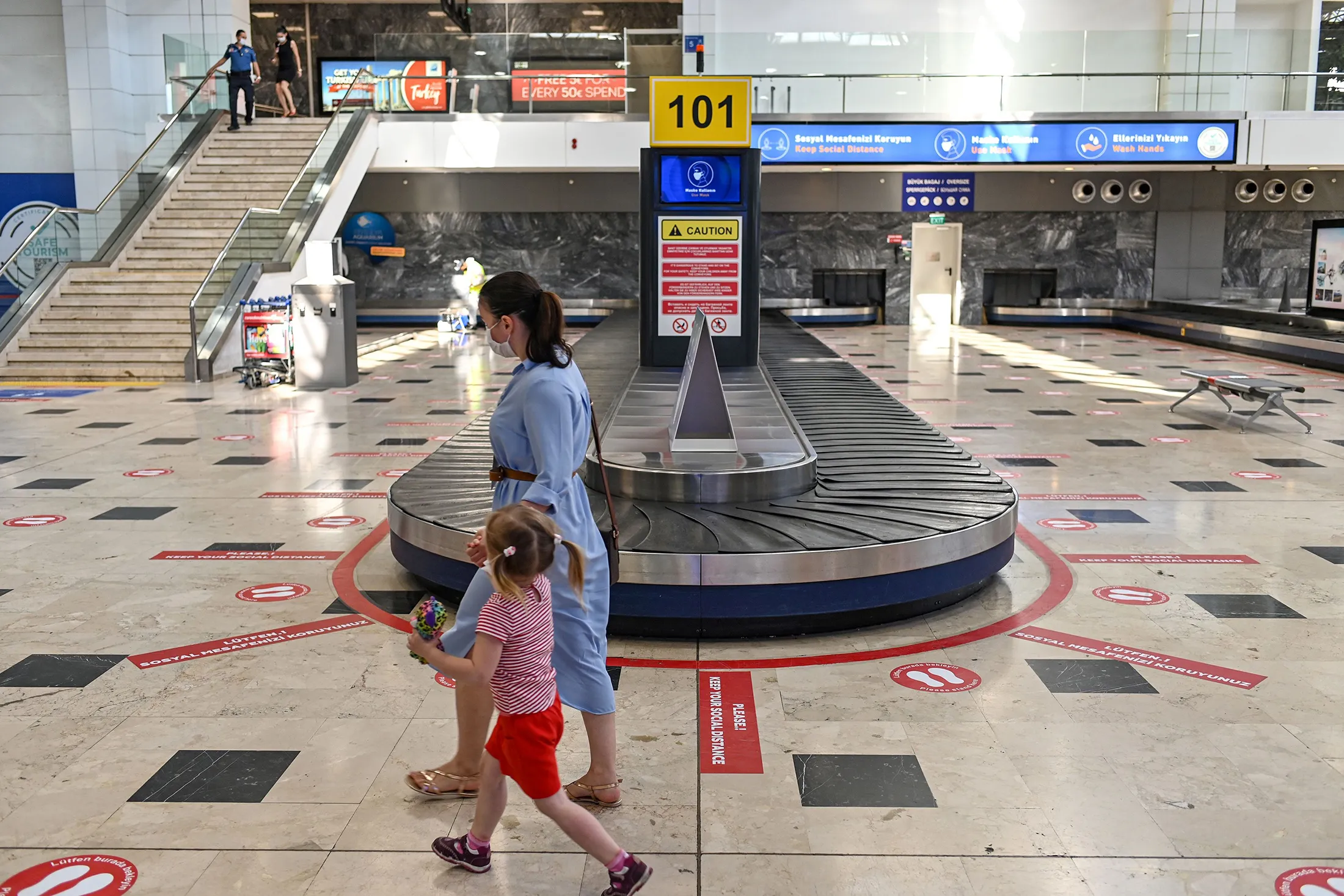 Inside Antalya International airport in Antalya, Turkey, in 2020.&nbsp;