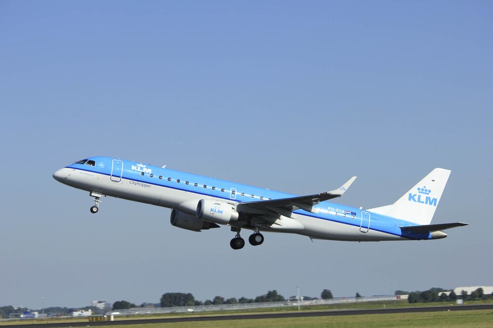 Amsterdam, the Netherlands - August, 18th 2016: PH-EXA KLM Cityhopper Embraer ERJ-190STD