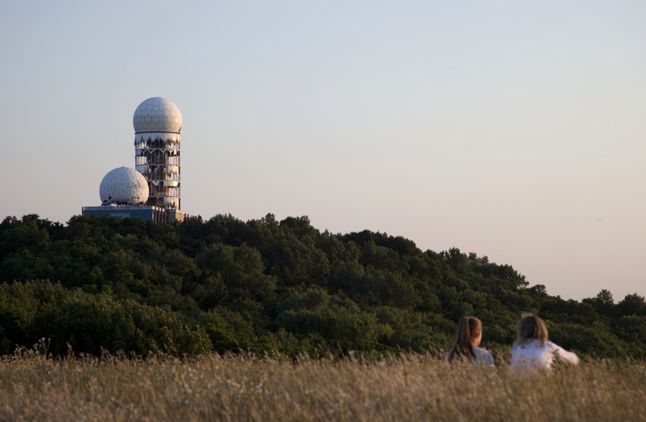 Antennas of the former NSA listening station are seen at Berlin's Teufelsberg hill, or Devil's Mountain.