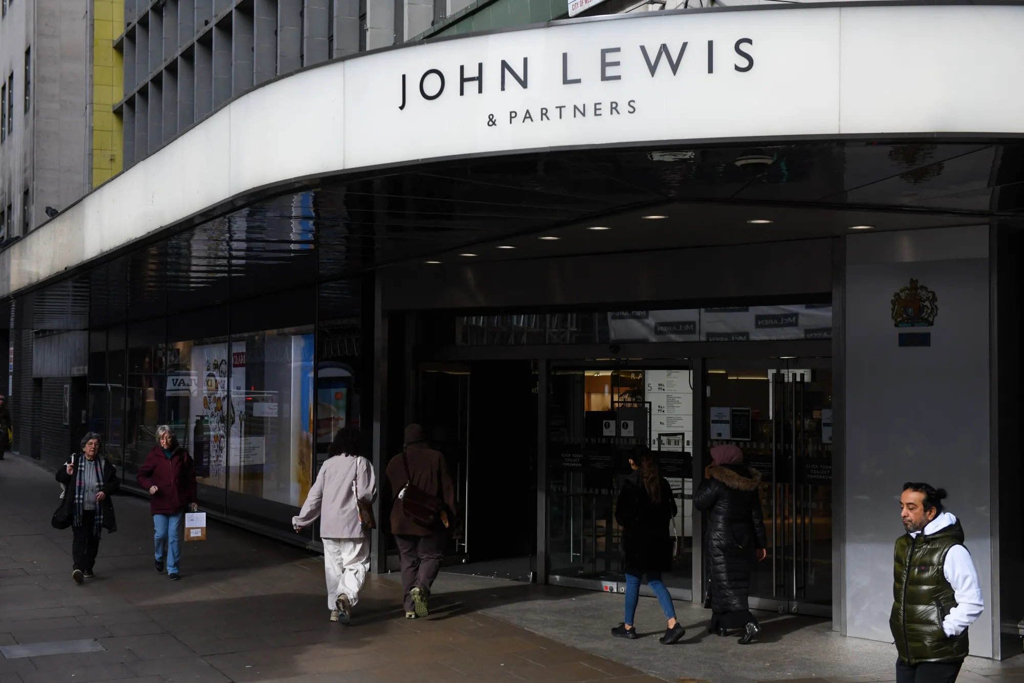 The John Lewis Partnership Plc&nbsp;department store on Oxford Street in London.
